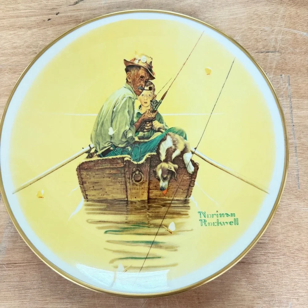 Vtg Gorham Norman Rockwell Four Seasons Collector Plates Set of 4 1971 1976 MINT
